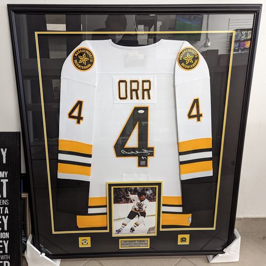 Framed Bobby Orr Boston Bruins Autographed Jersey With COA