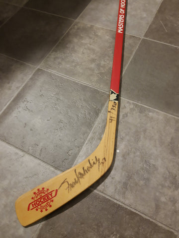 Frank Mahovlich Autographed Hockey Stick Numbered 41 out of 350