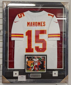 Framed Patrick Mahomes Autographed Chiefs Jersey with COA