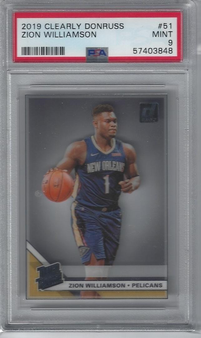 2019 Clearly Donruss Zion Williamson Rookie #51 PSA MINT 9