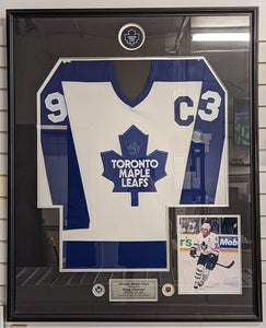Framed Doug Gilmore Autographed Jersey Toronto Maple Leaves with COA