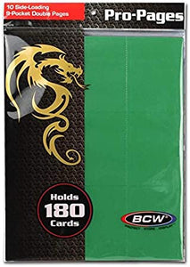 BCW Pro Sideload Dex Pages 10 Pack - GREEN