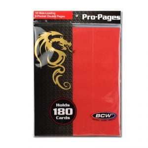 BCW Pro Sideload Dex Pages 10 Pack - RED