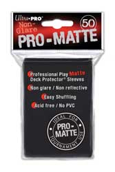 Ultra Pro Non-Glare PRO-Matte Black Deck Protector Sleeves