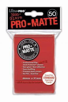 Ultra Pro Non-Glare PRO-Matte Red Deck Protector Sleeves