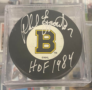 Phil Esposito Autographed Boston Bruins Hockey Puck