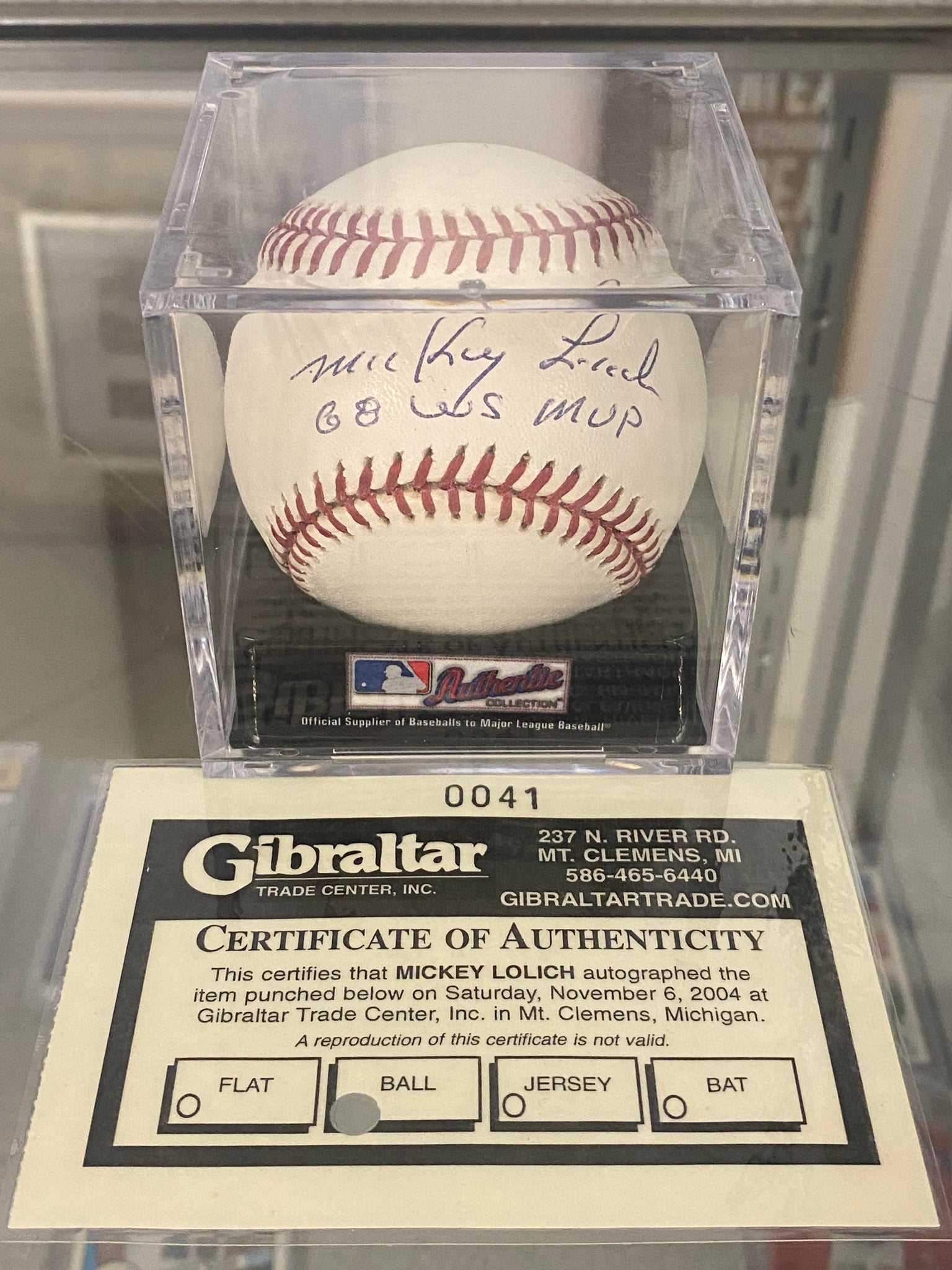 Mickey Lolich Autographed Baseball with COA